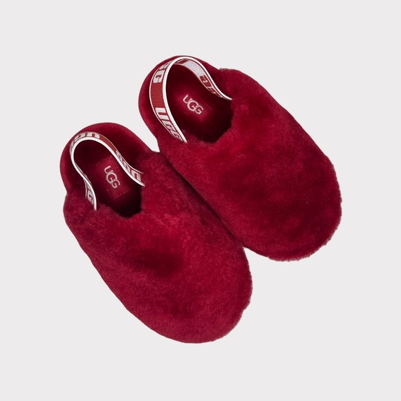 Ugg Red Fluff Yeah Clogs - Picture 3 of 6